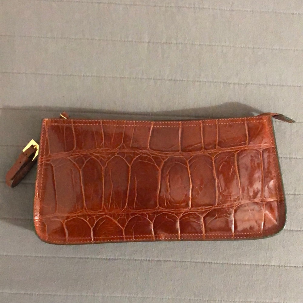 Silver Blue USA - NWOT Faux Alligator Skin Clutch/Wristlet